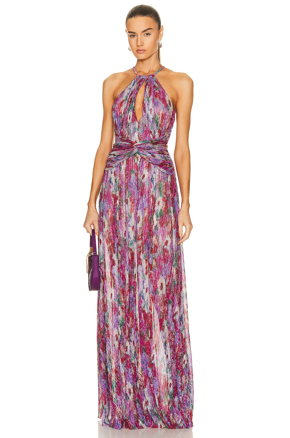 Printed Metallic Gown - PatBo