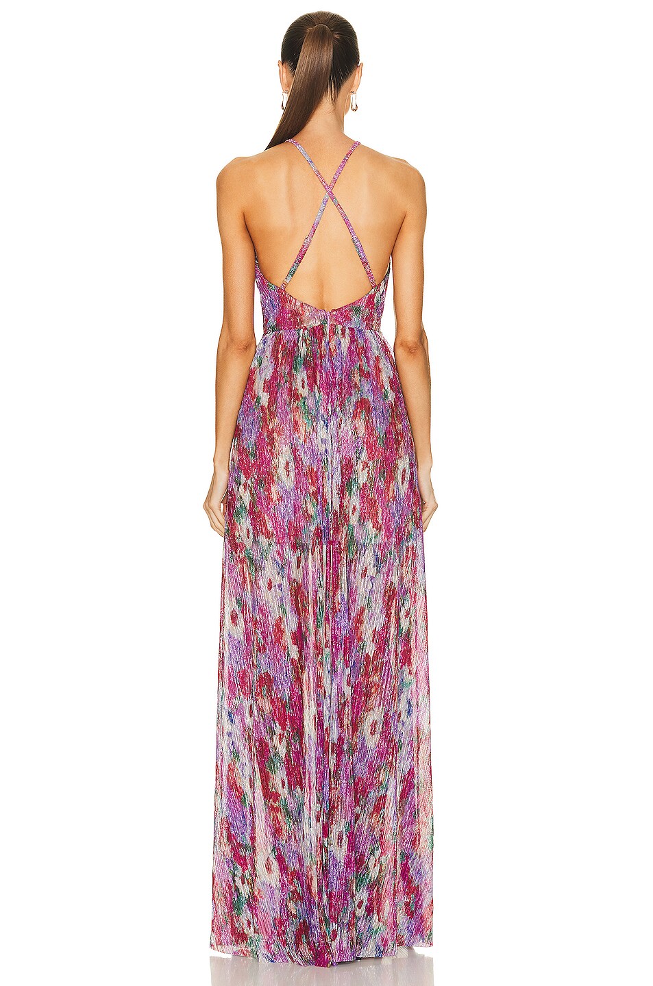 Printed Metallic Gown - PatBo